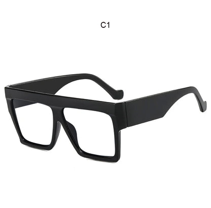 Fashion Designer Oversized Square Reading Glasses Women Men Large Frame Lady Elegant Eyeglasses Clear Anti Blue Light Vision +2