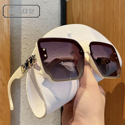 QVQV Luxury Elegant Women's Sungalsses Fashion New Oversized Square Sun Glasses Ladies Outdoor Drivin Shades Gafas De Sol UV400