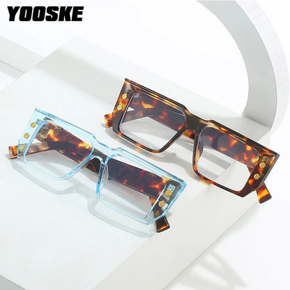 YOOSKE Square Eyeglasses Frames for Women Men Anti Blue Light Glasses Frame Optical Computer Eyewear