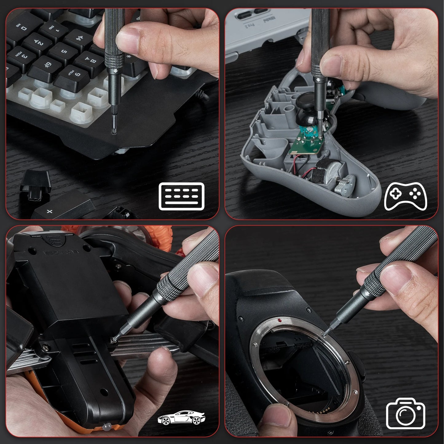 72in1 Mini Precision Screwdriver Set Magnetic Bits Manual Repair Tool Kit for iPhone PC Watch Computer Repair Gift bottle opener