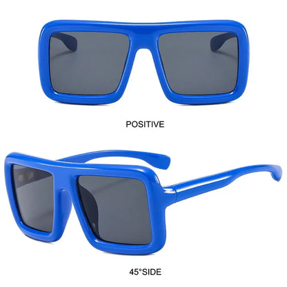 Big Oversized Square Sunglasses Punk UV400 Protection Thick Frame Sun Glasses Lady Shades for Women & Men