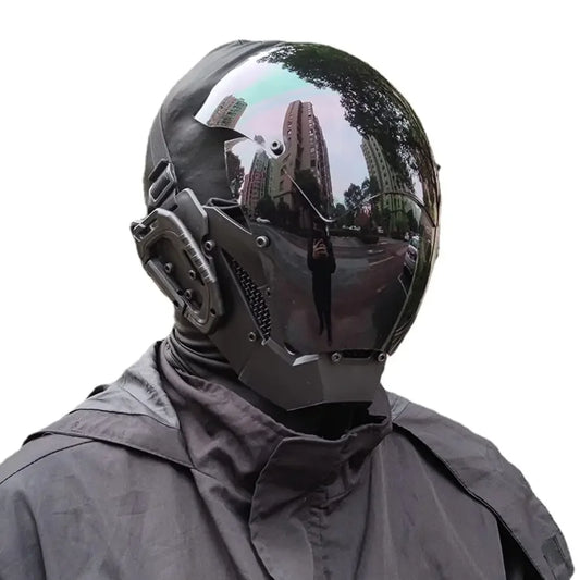 JAUPTO Cyberpunk Mask Playing Cosplay Robocop of the Future Futuristic Cool Stand Model Science Fiction for Halloween Party