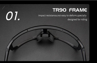 KAPVOE Photochromic Cycling Glasses Sports Sunglasses for Men Women UV400 Protection Bicycle MTB Mountain Bike Sunglasses