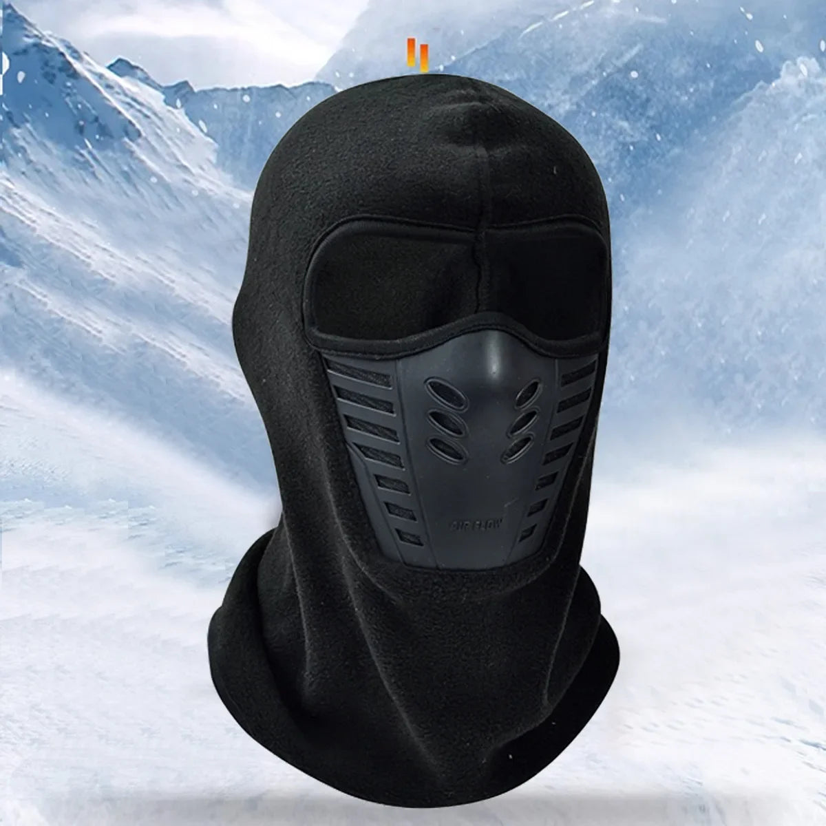 WRELS Winter Outdoor Skiing Riding Masked Cap Thickened Fleece Cap Scarf Face Protection Warm Windproof Hat Headgear Mask
