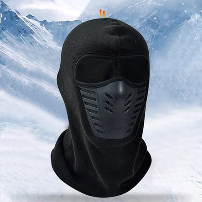WRELS Winter Outdoor Skiing Riding Masked Cap Thickened Fleece Cap Scarf Face Protection Warm Windproof Hat Headgear Mask