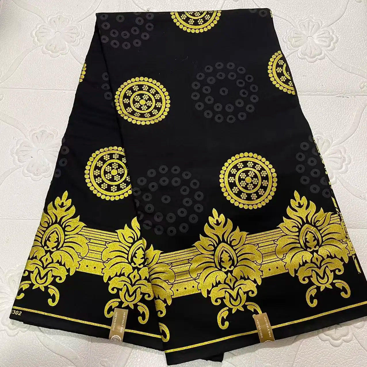 Big Flowers African Soft 100% Cotton Quality Fashion Printing Batik Hollan Ankara Wax Fabric For Sewing Women Dress 6Yards