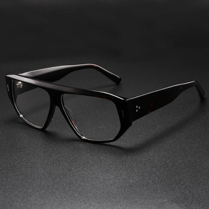 Luxury Brand Designer Thick Acetate Oversized Frame for Men Women Trendy Optical Eyewear Stylish Shield For Men lentes de sol