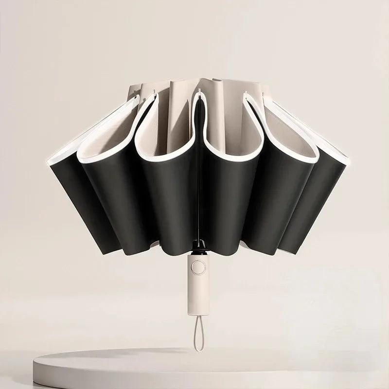 20 Bones Fully Automatic Reverse Folding Umbrella with Windproof Reflective Stripe UV Umbrellas