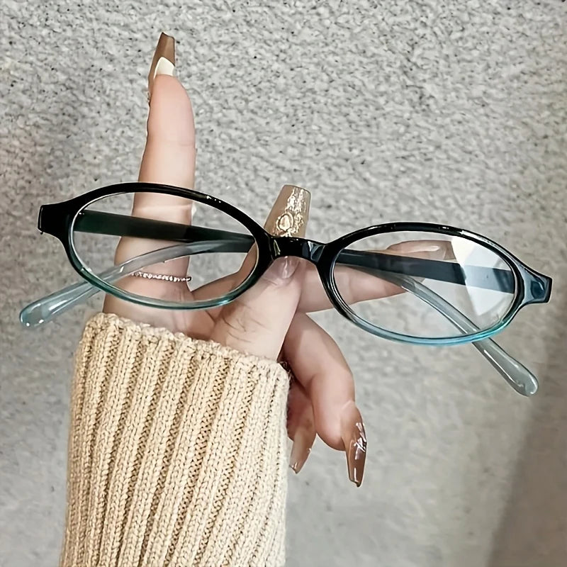 New Retro Small Frame Petite Face Cute Girl Eyeglass Frames, Stylish Eyeglasses, Makeup-Free Essential Oval Design