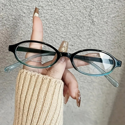 New Retro Small Frame Petite Face Cute Girl Eyeglass Frames, Stylish Eyeglasses, Makeup-Free Essential Oval Design