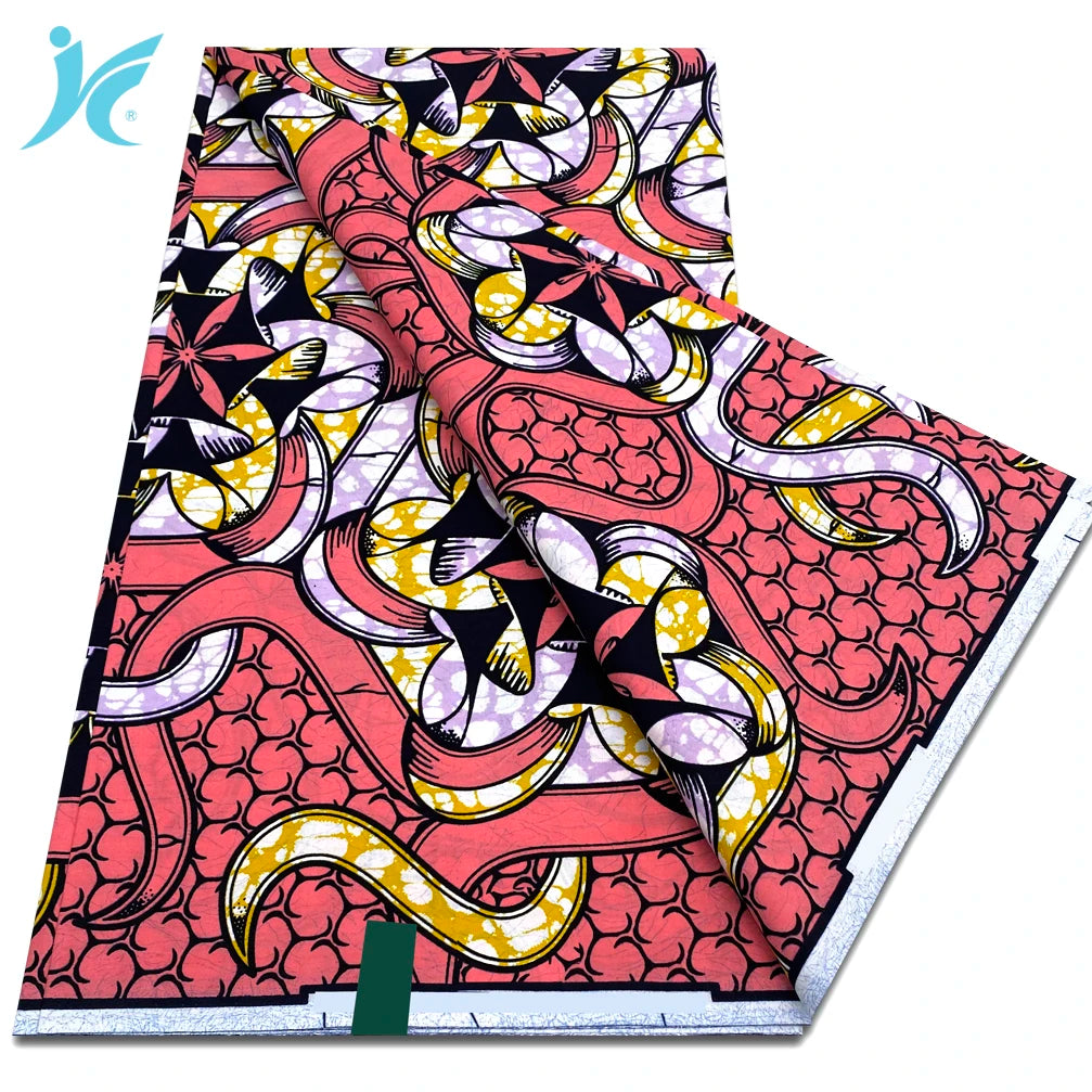 African Real Wax Prints Fabric Ankara Wax 100% Cotton Fabric Guaranteed Veritable Original Sewing Material