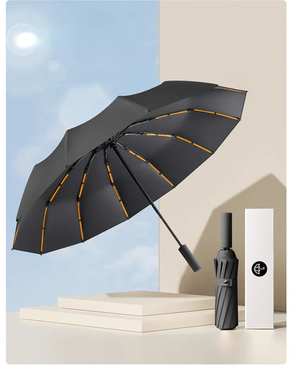 72 Bone Super Strong Windproof Automatic Folding Reinforced Large Rainproof Sun Protection   Women Men Umbrella