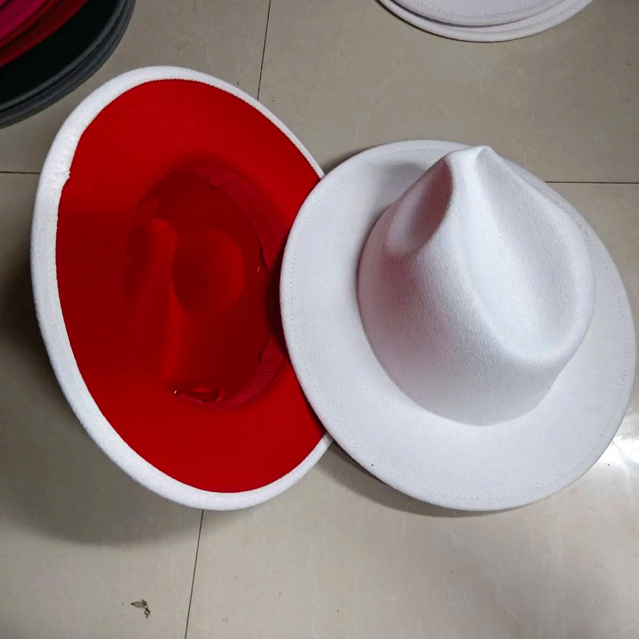 Sombreros Fedora Hat Dual Color Classic Jazz Hat Soft Fedora Hat Classic Men's and Women's Blue Jazz sombreros