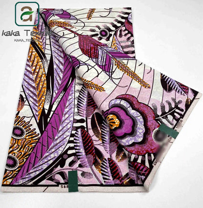 Latest African Grand Golden Wax Fabric Super Good Quality Women Pagne Flash Cotton Prints Batik Ankara Glitter Tissus 6yards