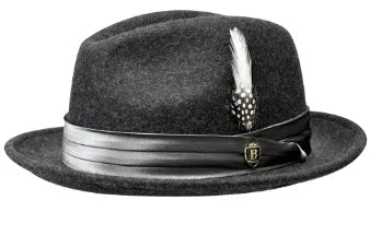 wool Derby Hat men hat male fedora with knot  felt hat for summer jazz disco hat for men black fedora hat small brim hat