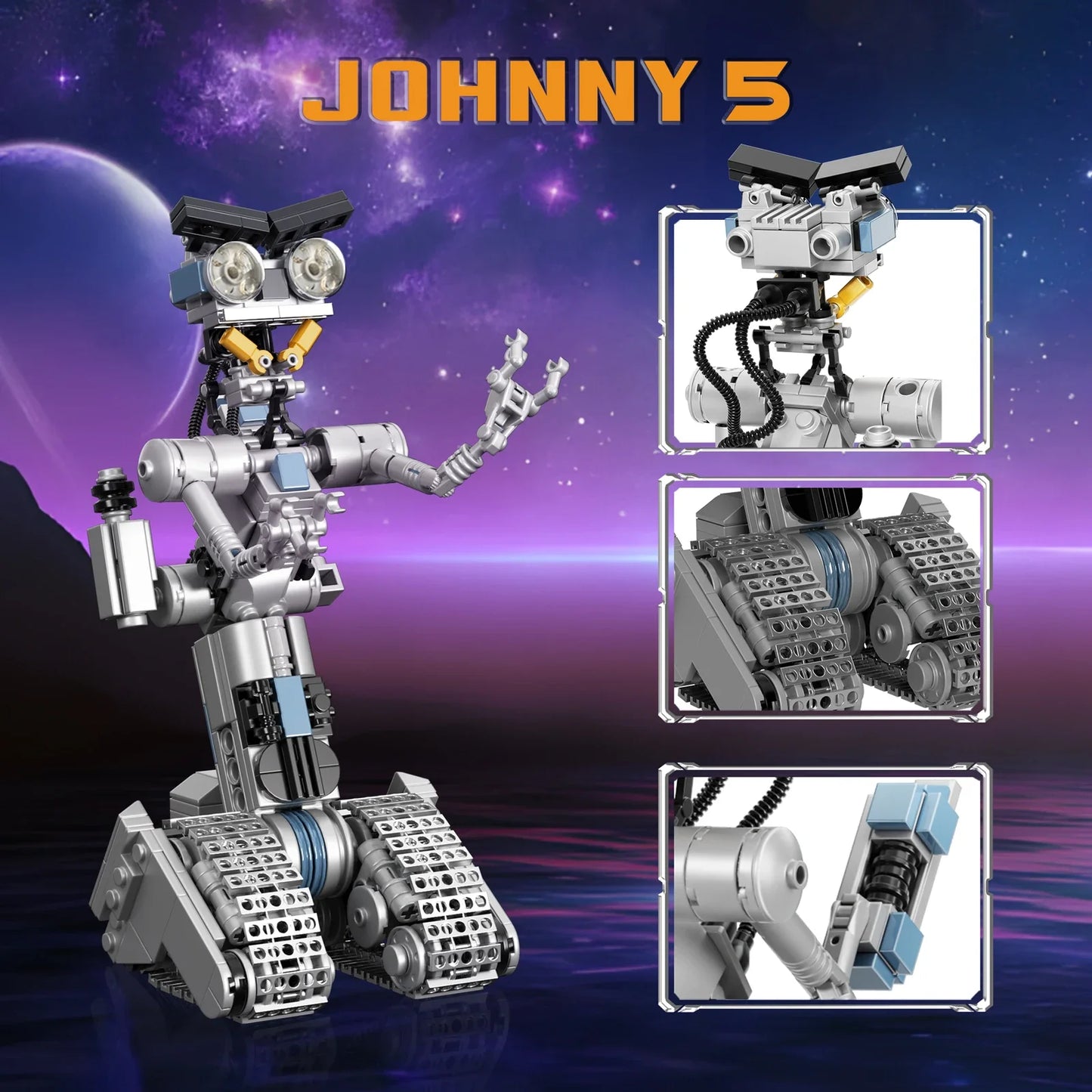 Johnnys 5 Robot Building Blocks Set Military Robot Model Action Figure Bricks Johnnys Five Building Blocks Toys for Kids Gifts