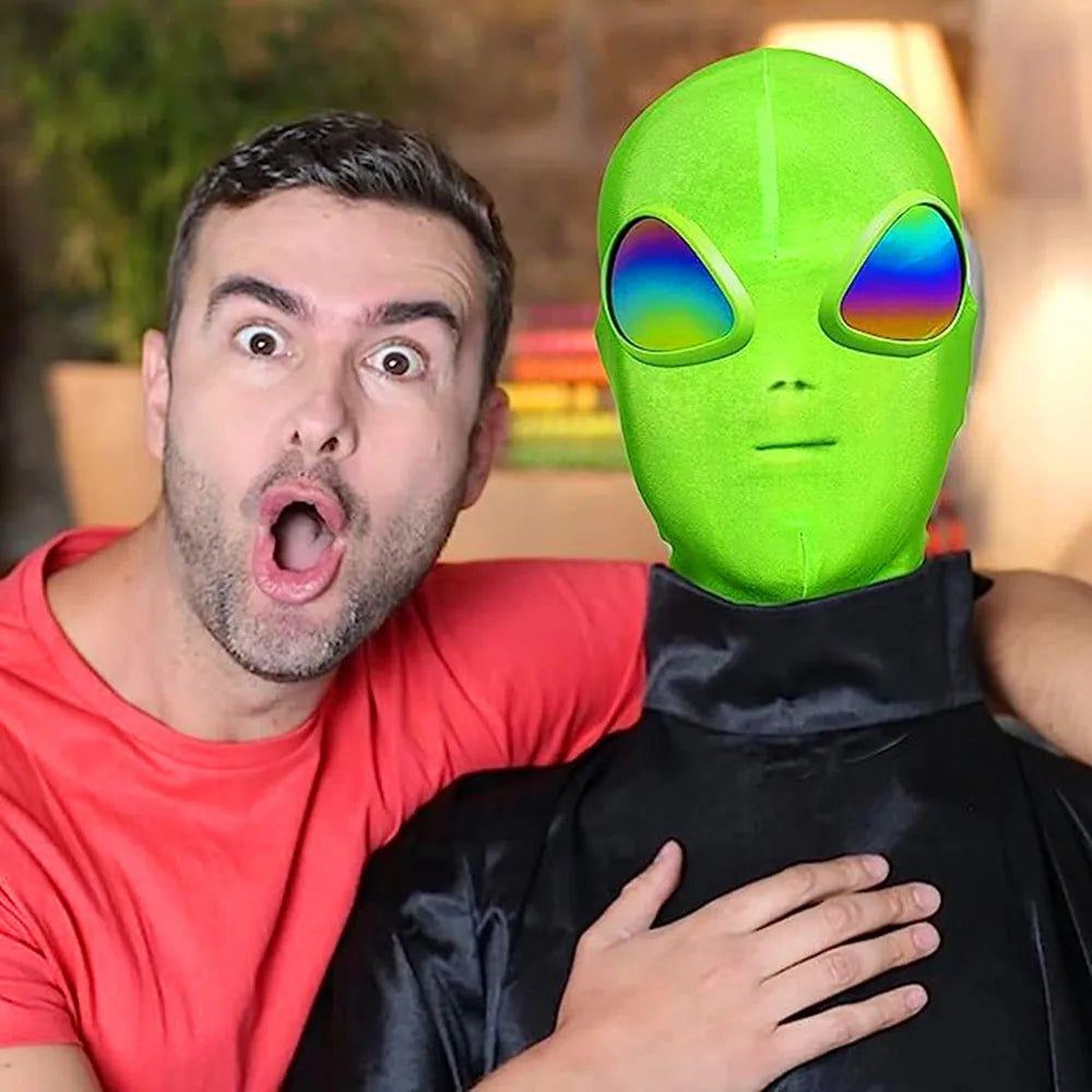 New Alien Halloween Mask Alien Role Play Costume Party, Humorous and Funny Alien 3D Adult Full Face Mask