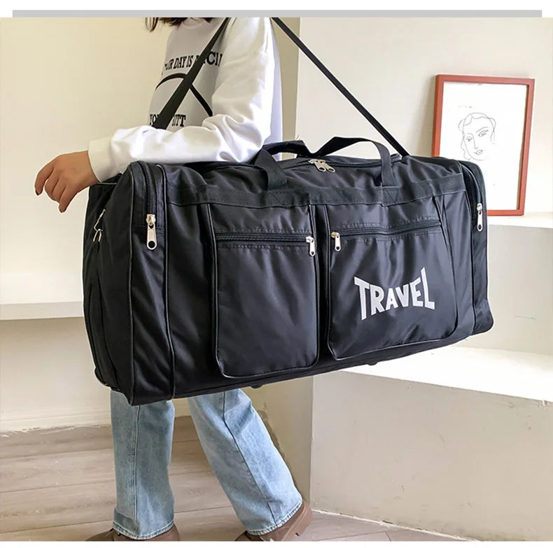Travel Bag Foldable Large Capacity Waterproof Business Sports Handbag Wear-Resistant Portable Multifunction Duffel Bags Y36A