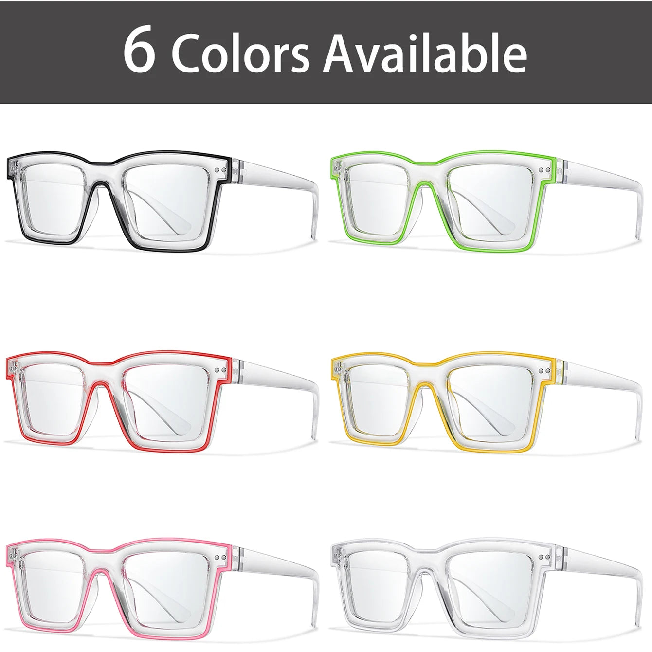 3 Pairs Fashion Casual Sunglasses For Women Large Transparent Shades Eyewear Daily Outfit shopping Selfie Hiking Travel Beach