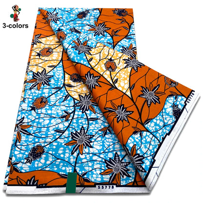 2025 Guaranteed Veritable Original African Wax Print Fabric Real Nigerian 100% Cotton Ankara Wax Fabric Soft Pagne Spuer Batik