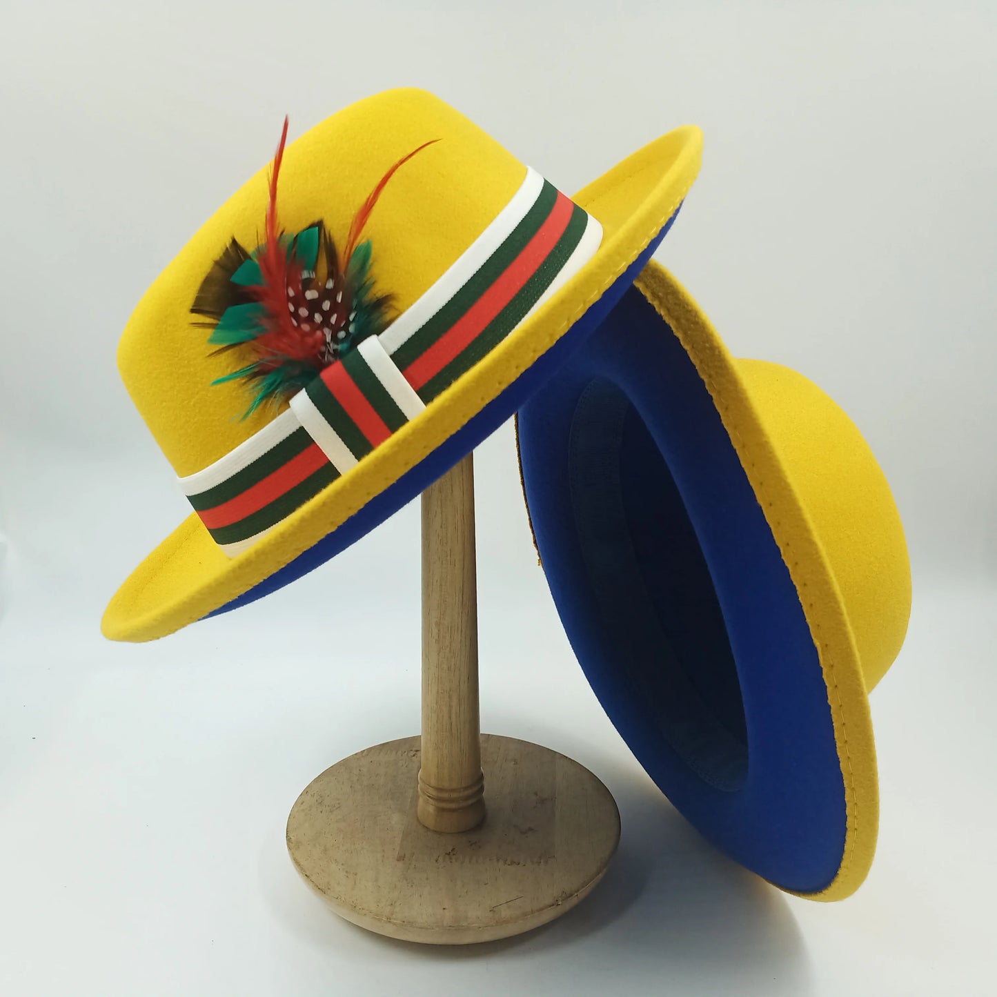 men hats feather men fedoras lady woolen felt church hat unisex  bowknot  jazz hat for men and women