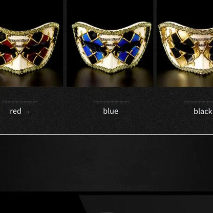 Retro Lace Edge Venetian Half Face Mask Funny Style for Halloween Celebrations Perfect Costume Prop for Masquerade Evening Party