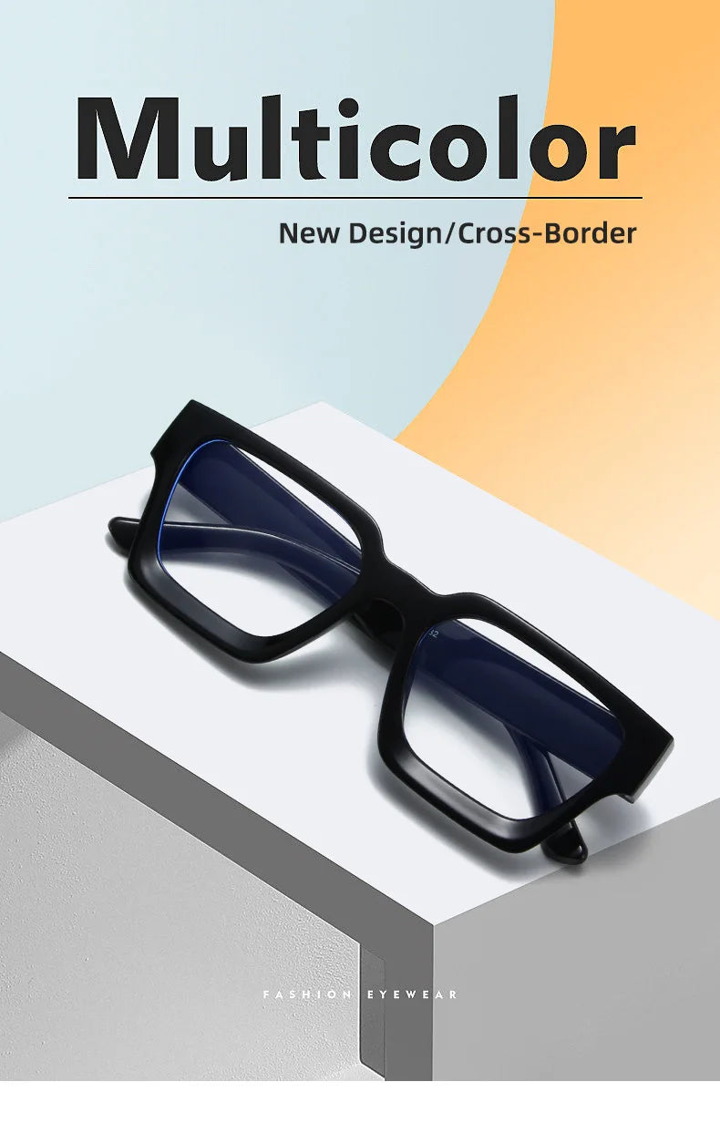 New Transparent Computer Glasses Frame Women Men Anti Blue Light Square Eyewear Blocking Glasses Optical Spectacle Eyeglass