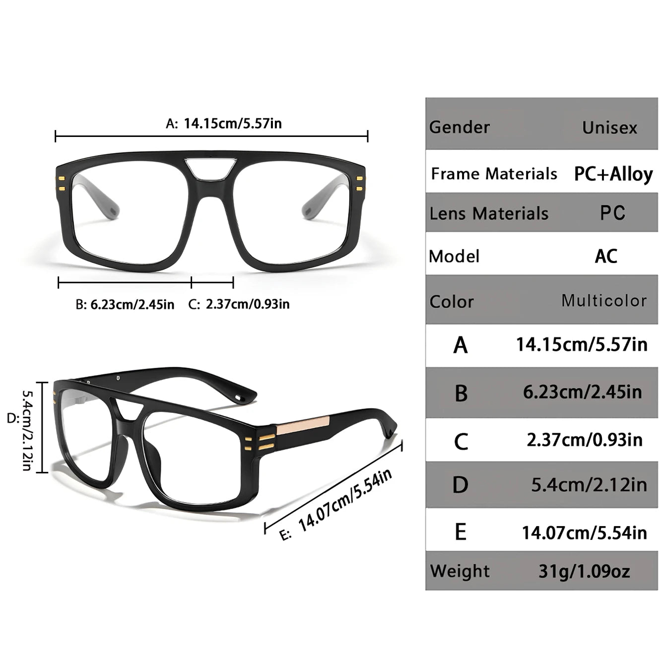 Fashion Photochromic Sunglasses for Men and women Square Windproof Casual Goggles for Outdoor Sports, Running, Hiking, Cycling