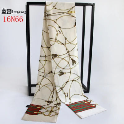 Business Scarf Hangzhou Silk Men's Scarf Long Scarf Double-Sided Trendy British European American Style Autumn Winter