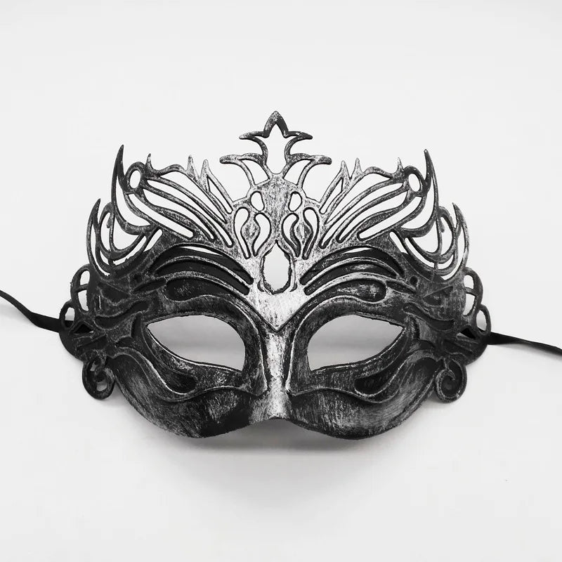 1pc Amazing Mask Antique Gold and Silver Jazz Flat Head Mask Ball Party Gathering Men and Women Cosplay Half Mask Decoration