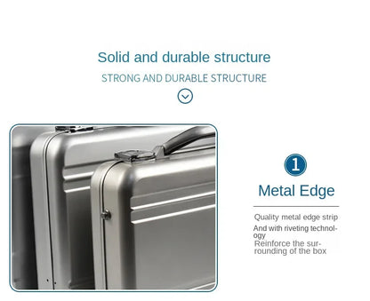 High quality aluminum alloy suitcase, business document box, computer bag, equipment toolbox, money, safe , instrument box