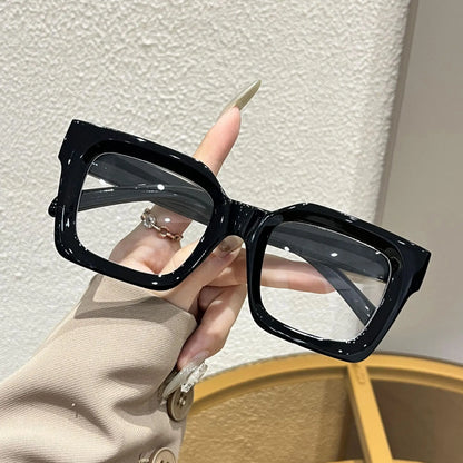 Vintage Black Computer Glasses Frame Women Men Anti Blue Light Square Eyewear Blocking Glasses Optical Spectacle New Eyeglass