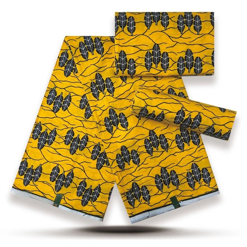 African Wax Fabric Lastest Prints Cotton Material High Quality Pagne Origin Real Ankara Gold Printed For Sewing Wedding Dress