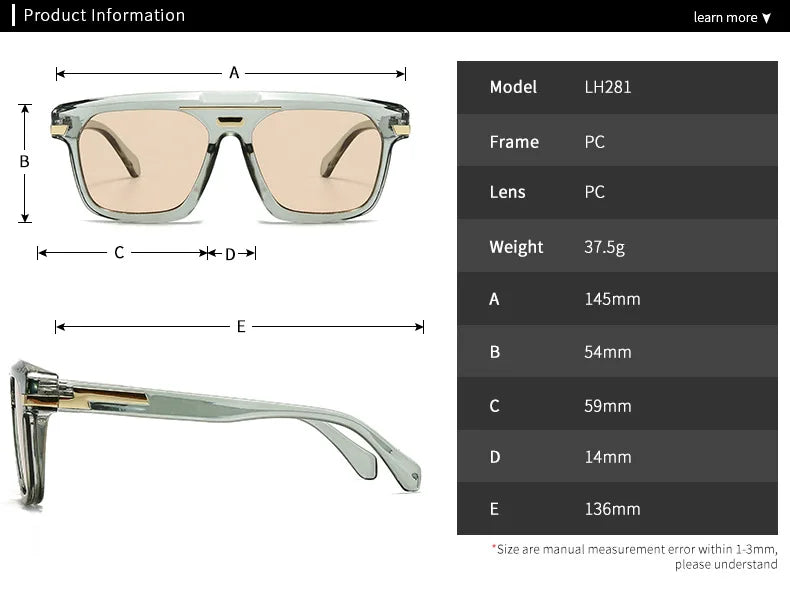 Anti Blue Light Oversized Clear Glasses Brand Designer Square Transparent Green Eyeglasses Large Frame Reading Glasses UV400