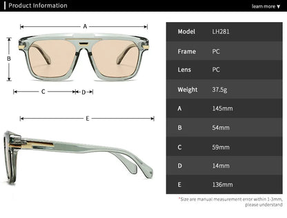 Anti Blue Light Oversized Clear Glasses Brand Designer Square Transparent Green Eyeglasses Large Frame Reading Glasses UV400