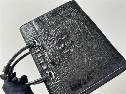 2024 New Luxury Real Crocodile Leather Laptop Bags Alligator Genuine Leather Men's Briefcase Brand Travel Messenger Computer Bag