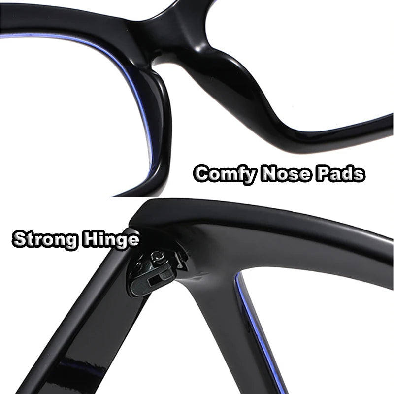 Retro Oversized Square Prescription Eyewear 2025 New Trendy Reading Glasses for Men Women Luxury HD Lens Presbyopia Spectacles