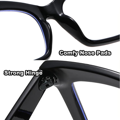 Retro Oversized Square Prescription Eyewear 2025 New Trendy Reading Glasses for Men Women Luxury HD Lens Presbyopia Spectacles