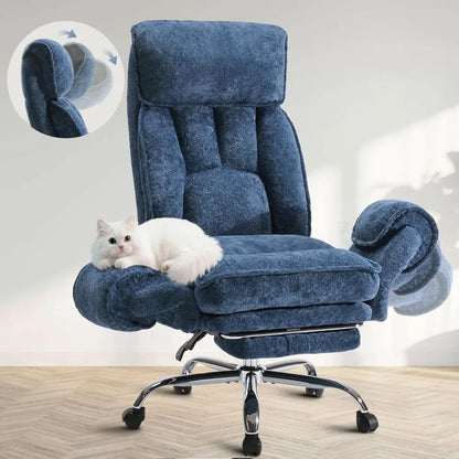 Office Chair Big and Tall, Desk Computer Chair with 5-Position Adjustable Armrests & Headrest for Pets & Cross, Customized