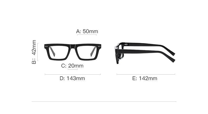 57176 Fashion Optical Spectacle Frames Men Popular Spring Hinge Glasses Frame Women Trend Square Transparent Eyeglass