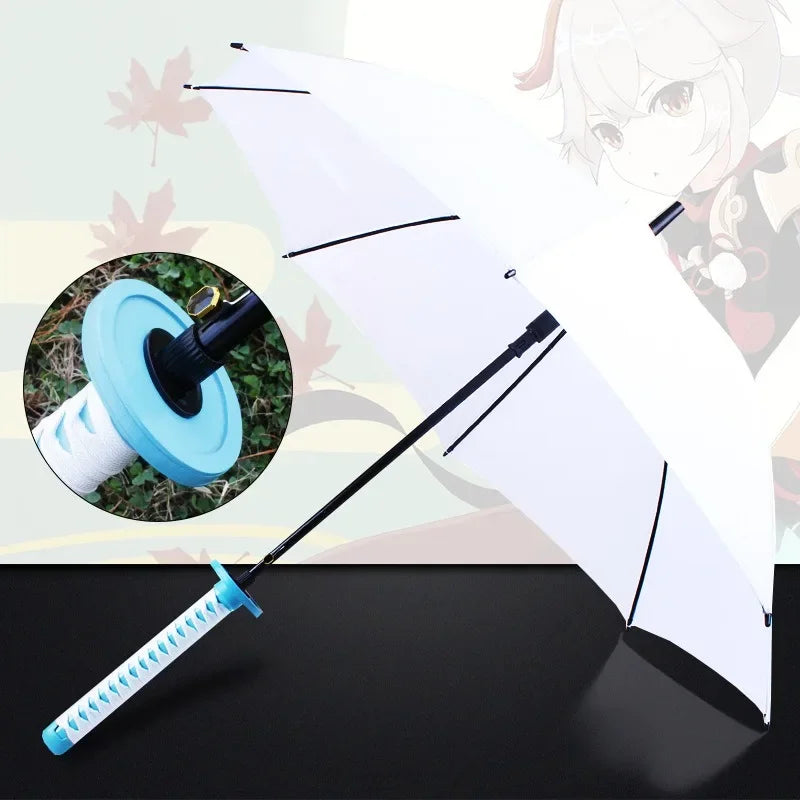 Demon Slayer Sword Umbrella One Piece Roronoa Zoro Katana Umbrella Real Full Size Japanese Anime Long Parasol Home Accessories