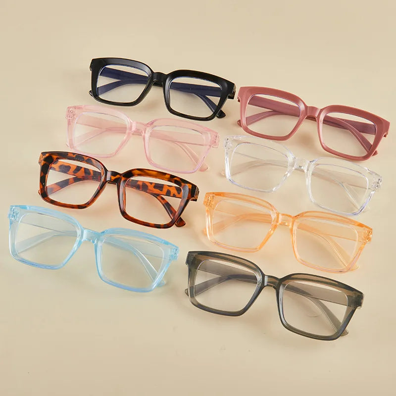 Transparent square Computer Glasses Frame Women Men Anti Blue Light Black Eyewear Blocking Glasses Optical Spectacle Eyeglass