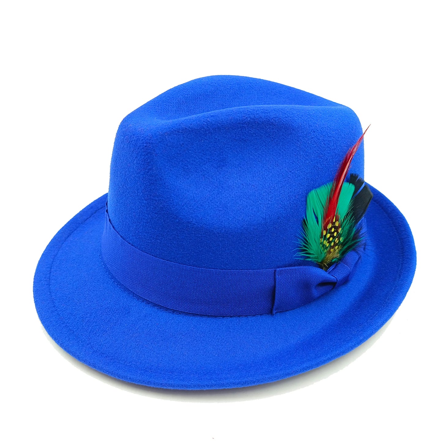 Women's Men's Fedora Hat Winter and Autumn Elegant Women's Gangster Trilby Felt Hamburg Church Jazz Hat 55-58CM Adjustable