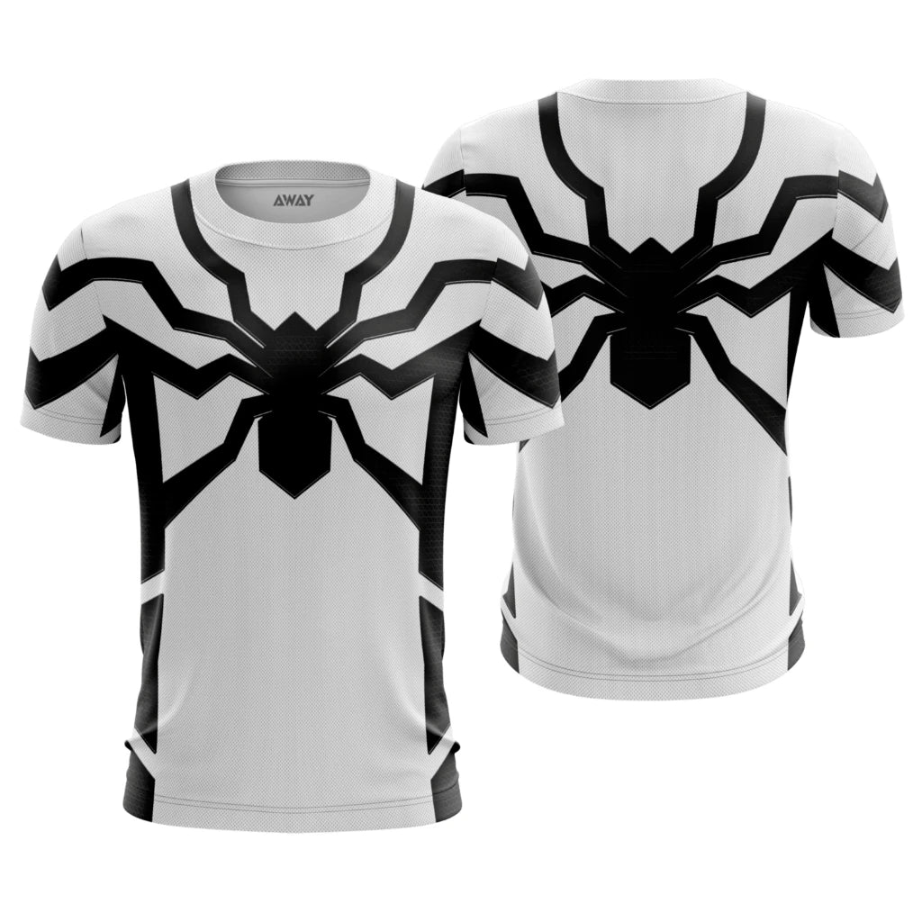 Parent‑child Spider Hero Graphic T‑Shirt,Red‑Blue 3D Printed Jersey,Polyester Short Sleeve Tops for Family Matching Outfits