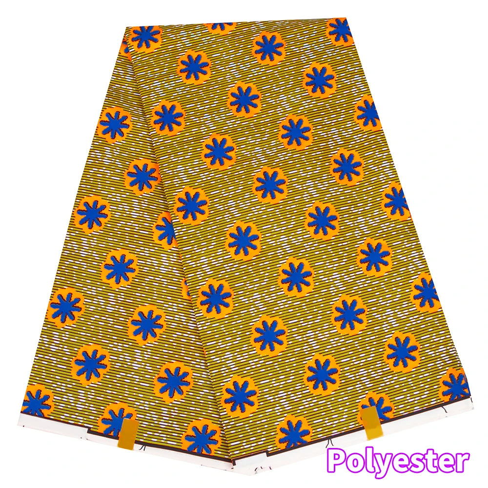 African Ankara Wax Fabric Patchwork Retro Style Double Prints Warp DIY Cloth Sewing Materials Africa Loincloth Polyester Tissu
