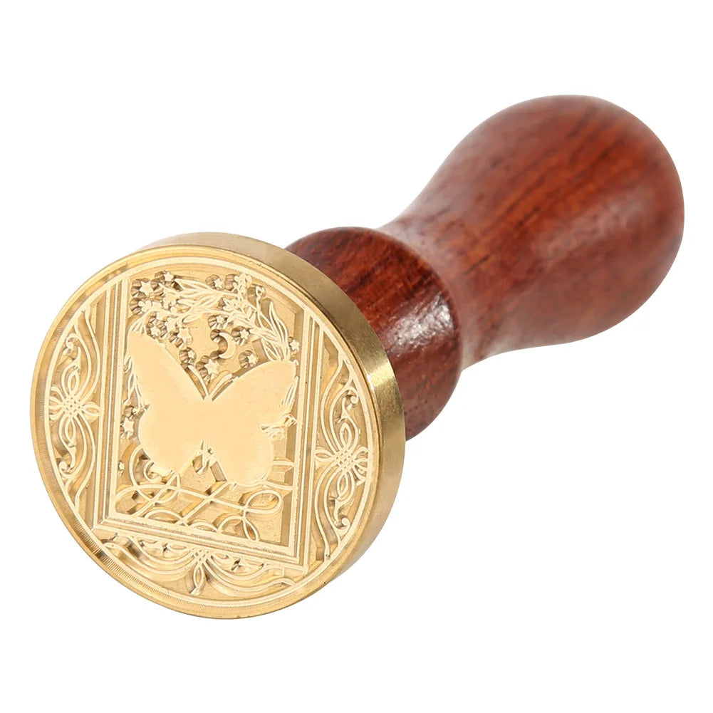 Retro Animal Printed Wax Seal Stamp with Wide Scope of Application Simplicity Fire Painting Stamping Envelope Wedding Card