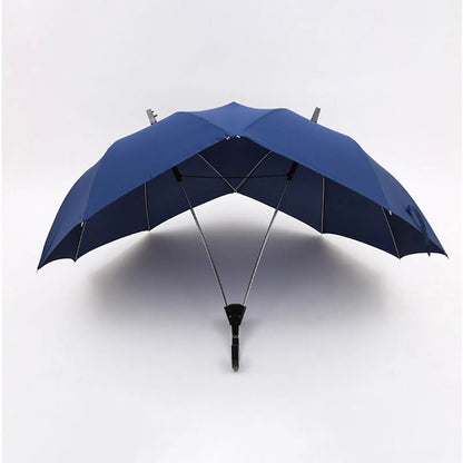 Convenient Umbrella Manual Closing Double Umbrella Large Area Coverage Sun Protection Couple Umbrella Rain-Roof