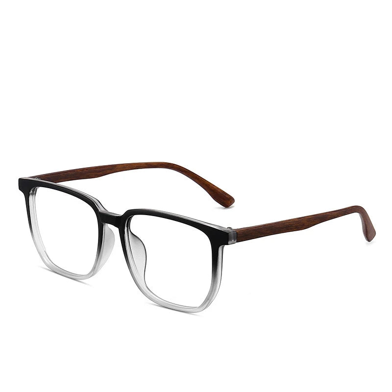 Wood Pattern Retro Anti Blue Light Glasses for Men Optical TR90 Male Square Glasses Frame Women Clear Lens Gift Frames F75233