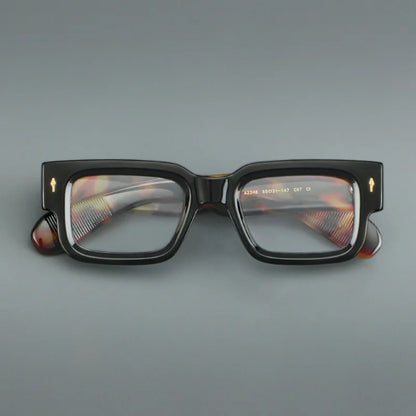 HONKAN Vintage Rectangle TR90 Frame Men's Myopia Glasses Luxury Brand Thick Frames Anti Blue Light Reading Glasses Men Women