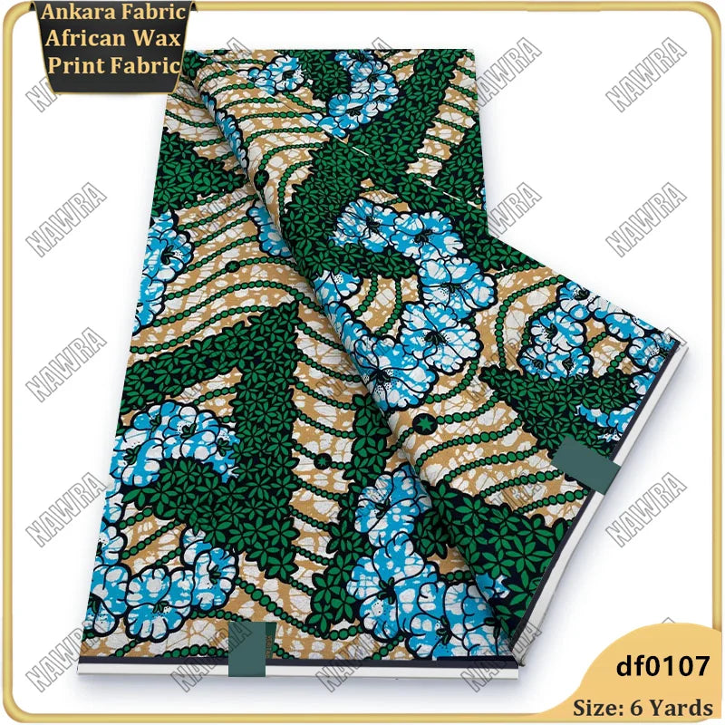 Fashionable African Real Wax Print Fabric 2026 Latest Design Ankara Wax Fabric Soft 100% Cotton Pagne Women Dress Loincloth ﻿